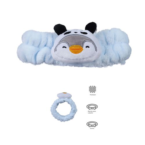 FAIXA DE CABELO PARA MAQUIAGEM - COSPLAY ANIMAL PEN PEN - AZUL