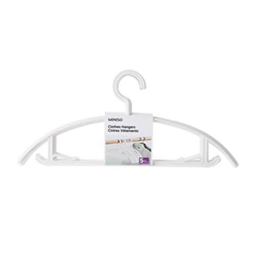 CONJUNTO DE CABIDES DE PLÁSTICO - BRANCO - 5 UNIDADES