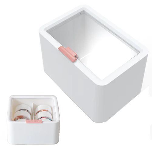 PORTA ALGODÃO COM DOIS COMPARTIMENTOS