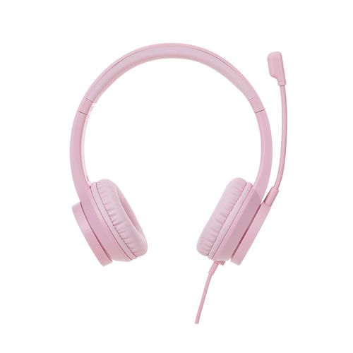 FONE DE OUVIDO ROSA COM MICROFONE  - 3,5 MM