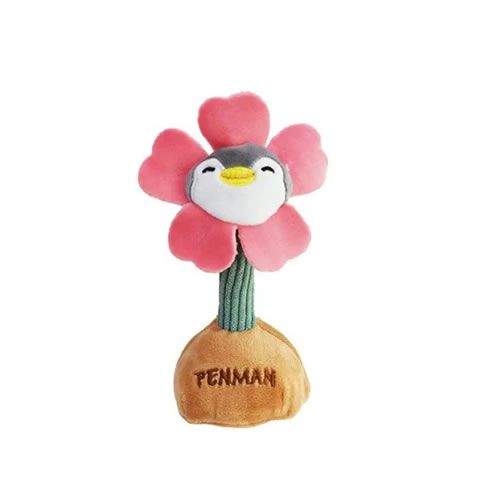 PINGUIM DE PELÚCIA EM FORMATO DE BROTO DE FLOR (16CM)