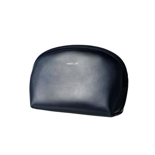 NECESSAIRE OVAL MODELO MINISO LIFE  AZUL MARINHO PEQUENA