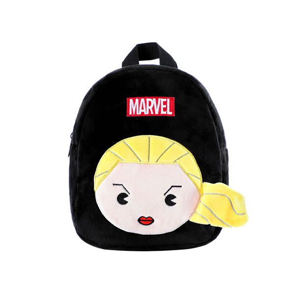 MOCHILA INFANTIL MARVEL CAPITÃ MARVEL PRETO