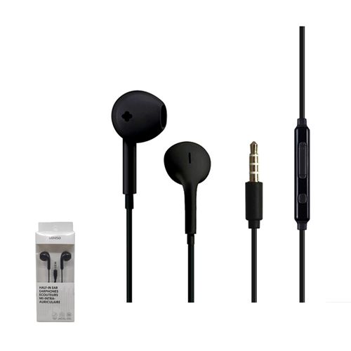 FONE DE OUVIDO MEIA ENTRADA CONECTOR 3.5 MM PRETO