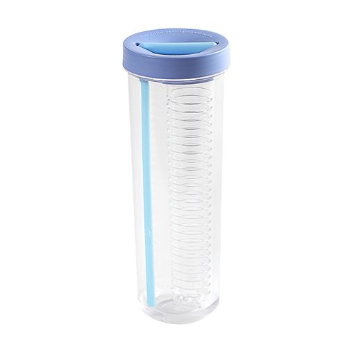 GARRAFA COM INFUSOR DE FRUTA E CANUDO 800 ML ROXO