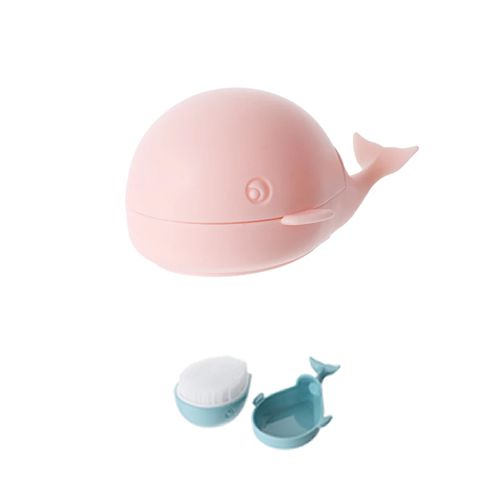 ESCOVA DE LIMPEZA EM FORMATO DE BALEIA ROSA