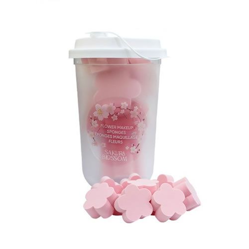 CONJUNTO DE ESPONJA PARA MAQUIAGEM 10 PEÇAS SAKURA BLOSSOM