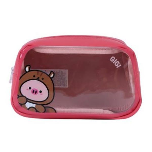NECESSAIRE TRANSPARENTE ANIMAL PORCO COSPLAY URSO