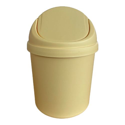 LIXEIRA DE MESA PLASTICA AMARELA TAMANHO 17X14X14CM