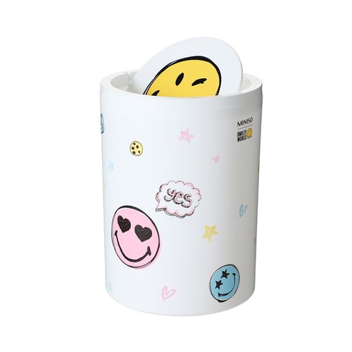 LIXEIRA DE MESA  COM ESTAMPA DE EMOJIS