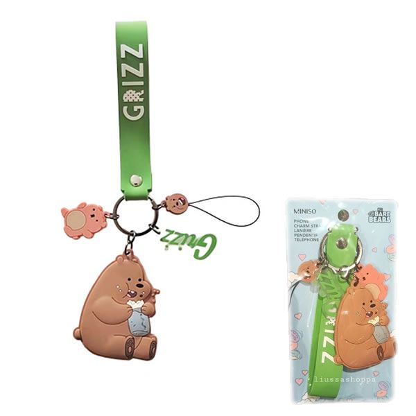 CHAVEIRO PARA CELULAR URSO SEM CURSO/WE BARE BEARS PARDO