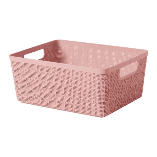 CESTA ORGANIZADORA RETANGULAR -ROSA