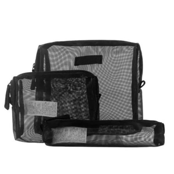 KIT NECESSAIRE VIAGEM COM 3 PEÇAS