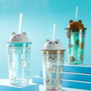 Copo C/ Canudo - URSO SEM CURSO/We Bare Bears 440ml (NOVIDADE)