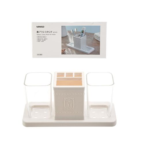 Suporte para escova de dente com 2 copos