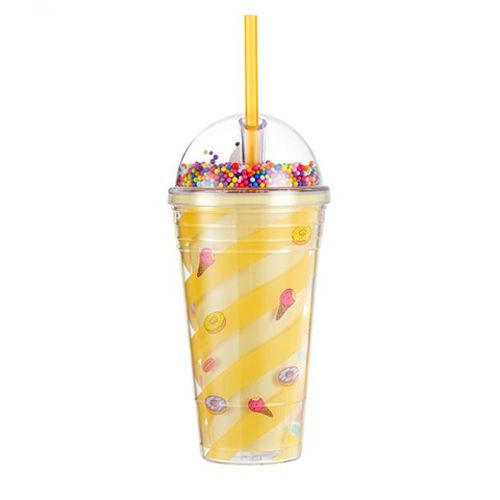 Copo - URSO SEM CURSO/We Bare Bears TUMBLER - Amarelo 480ml - Panda