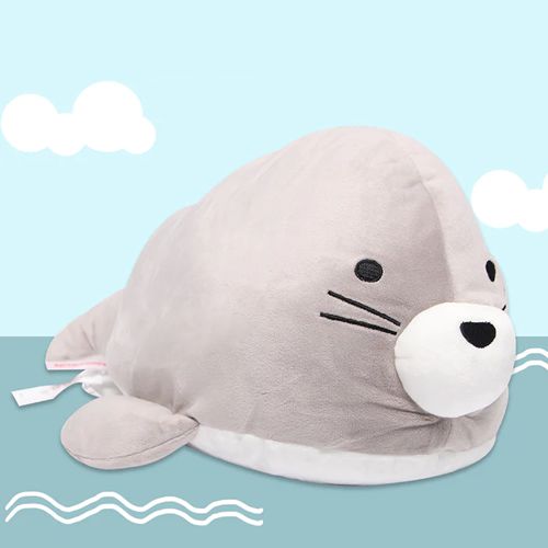 PELÚCIA Em Formato de  FOCA Cor Cinza