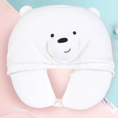 Almofada Pescoço Ursos sem curso Polar/WE BARE BEARS Com capuz.