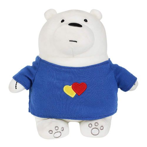 Pelúcia, Urso Sem Curso/WE BARE BEARS, Polar Com Roupinha Azul
