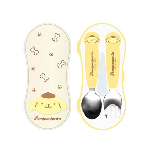 Kit Talheres de aço, Pompompurim - Amarelo