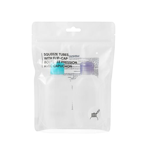 Frasco com tampa Articulada - Capsule 80ml, 2pcs - Azul/Roxo