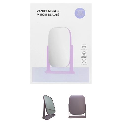 Espelho Quadrado com rotação 360 - Roxo