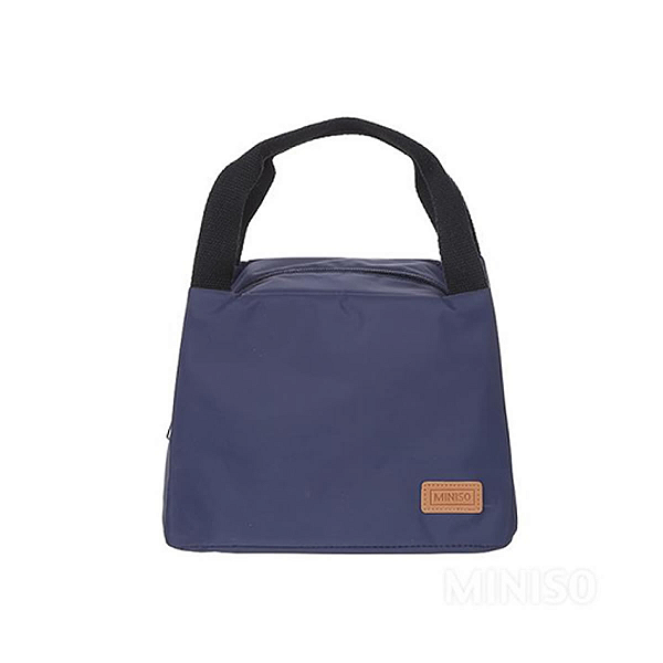 Bolsa Térmica Miniso Azul Lunch Bag Marmiteira para Alimentos