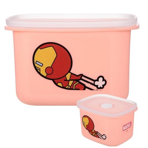 Marmita Bento Box Modelo Marvel Homem de Ferro Salmão 400ml.