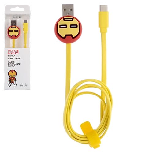 Cabo de Celular, Type-C, USB, Marvel, Homem de Ferro