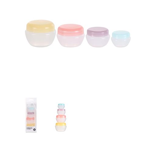 CONJUNTO DE POTES PARA CREME 4 PEÇAS