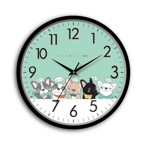 RELÓGIO DE PAREDE MODELO PETS BULLDOG