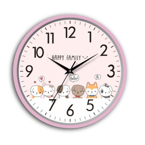 RELÓGIO DE PAREDE MODELO PETS HAPPY FAMILY
