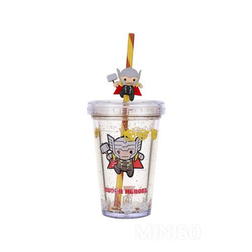 COPO TUMBLER COM CANUDO SÉRIE MARVEL THOR 320ml.