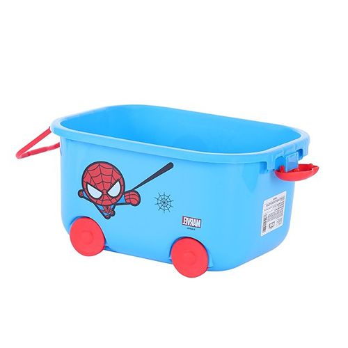 CAIXA ORGANIZADORA COM RODINHAS SÉRIE MARVEL CAPITÃO AMERICA 37X28X23cm.