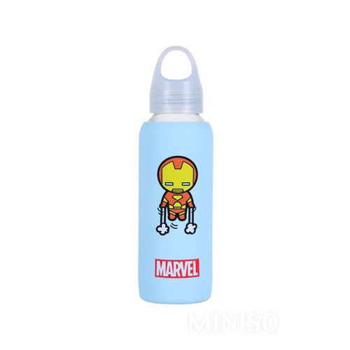 GARRAFA DE VIDRO 300ml. SÉRIE MARVEL HOMEM DE FERRO