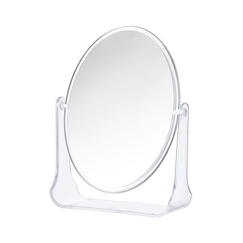 ESPELHO DE MESA OVAL DUPLA FACE GIRO EM 360 GRAUS CLÁSSICO TRANSPARENTE