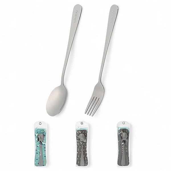 Kit Talheres Inox Com Bolsinha Portátil Miniso Original