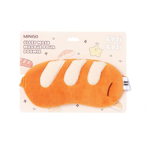 MÁSCARA DE DORMIR COM ESTAMPA DE PÃO GUJI GUJI COR MARROM