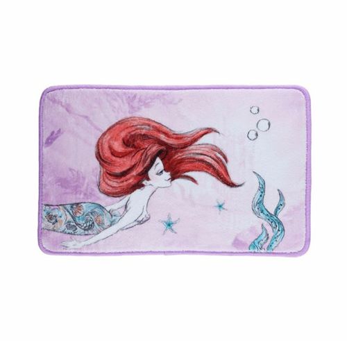 TAPETE DE PELÚCIA DISNEY A PEQUENA SEREIA TAM.60X40 CM.