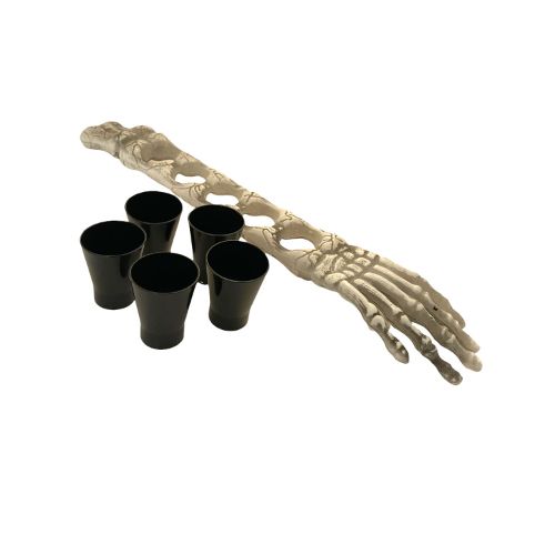 COPOS DE SHOT EM MÃO DE CAVEIRA HALLOWEEN