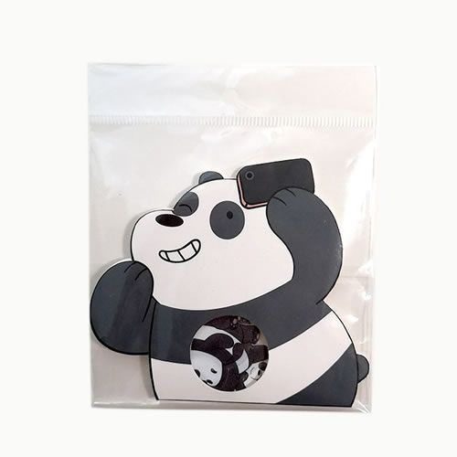 ADESIVOS DECORATIVOS MODELO URSO SEM CURSO PERSONAGEM PANDA 48 UNIDADES