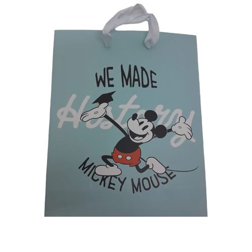SACOLA PARA PRESENTE MODELO DISNEY MICKEY MOUSE TAM: 19,5x14x7cm. COR AZUL