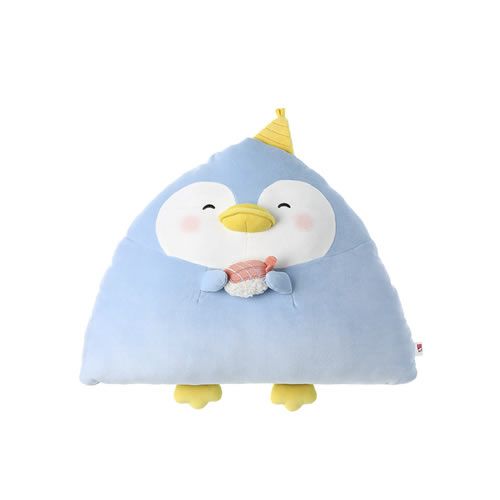 PELÚCIA SUSHI TRIANGULO PINGUIM COR AZUL 44CM.