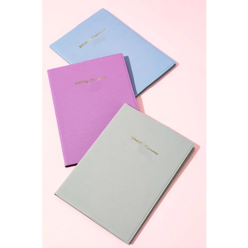 AGENDA ESTILO PLANEJADOR SEMANAL COM 32 FOLHAS TAMANHO 21X14cm. VERDE/CINZA