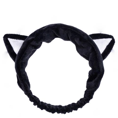 FAIXA DE CABELO PARA MAQUIAGEM MODELO ORELHINHA DE GATO COR PRETO