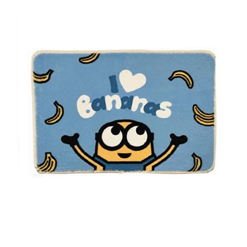 TAPETE DE CHÃO MODELO MINIONS I LOVE BANANA TAMANHO 60X40%