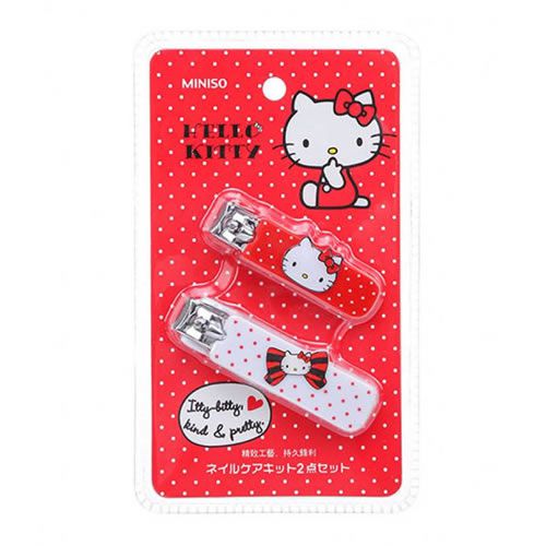 CONJUNTO DE 2 CORTADORES DE UNHAS MODELO SANRIO HELLO KITTY