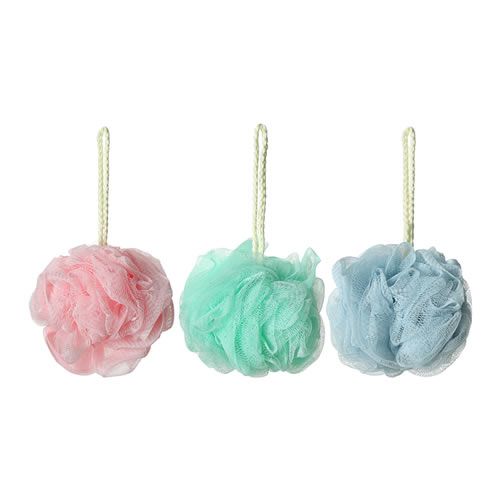 CONJUNTO DE 3 ESPONJAS PARA BANHO COLORIDA