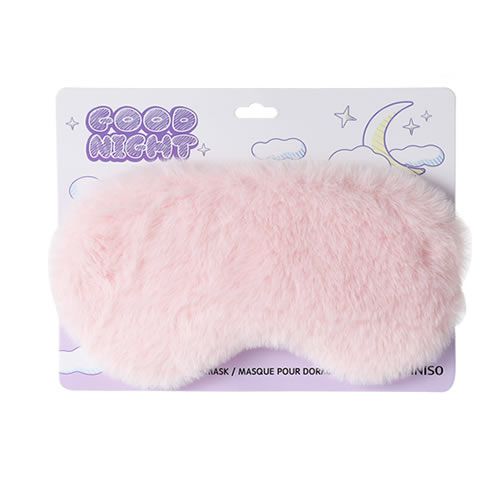 MASCARA PARA DORMIR DE PELUCIA COR ROSA