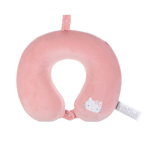 ALMOFADA DE PESCOÇO EM FORMATO DE U MODELO SANRIO HELLO KITTY COR ROSA